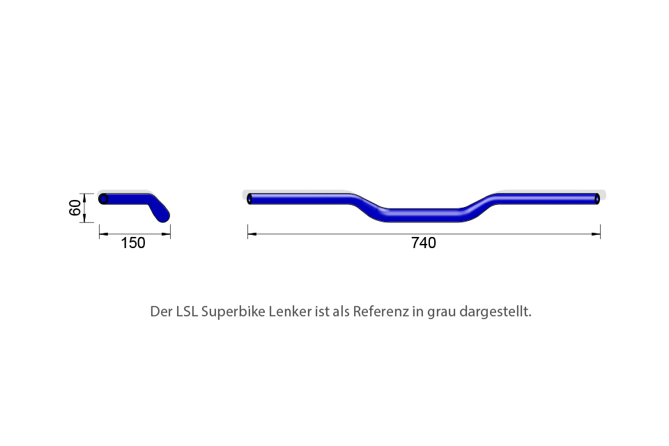 LSL X-Bar Lenker Superbike XN1, blau