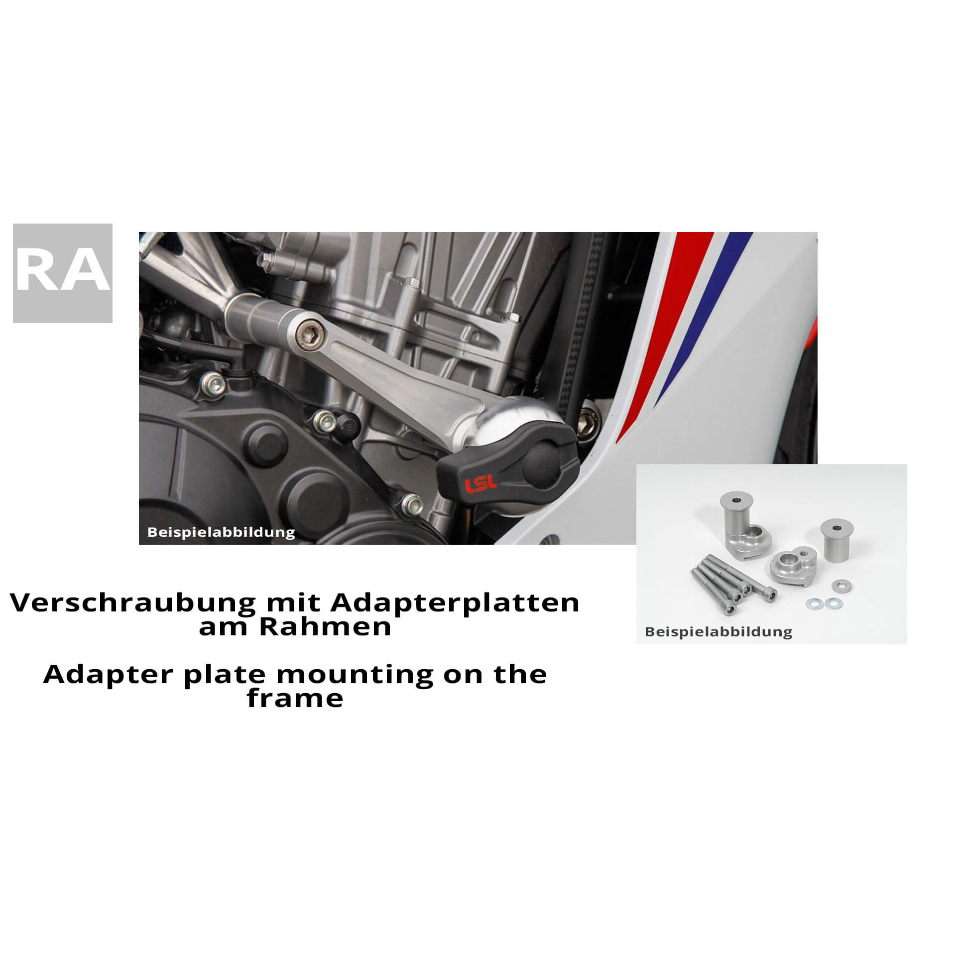 lsl CRASH PAD® bevestigingsset (RA), GSX 8S / V-Strom 800 DE, 23-