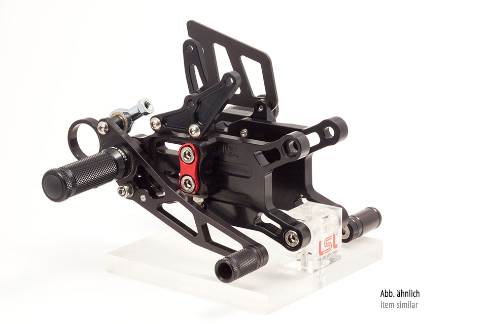 LSL 2-Slide Rastenanlage ZX-6R 09 -, schwarz, Fixierstück rot